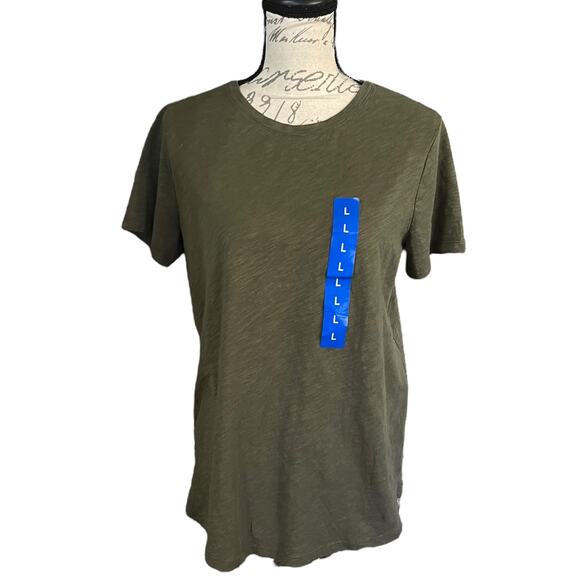 Felina Green Cotton Short Sleeve Shirt Large - Picture 1 of 4